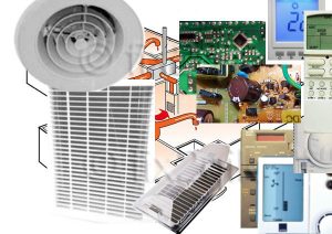 Electronic parts in heaters evaporative cooler and air conditioners